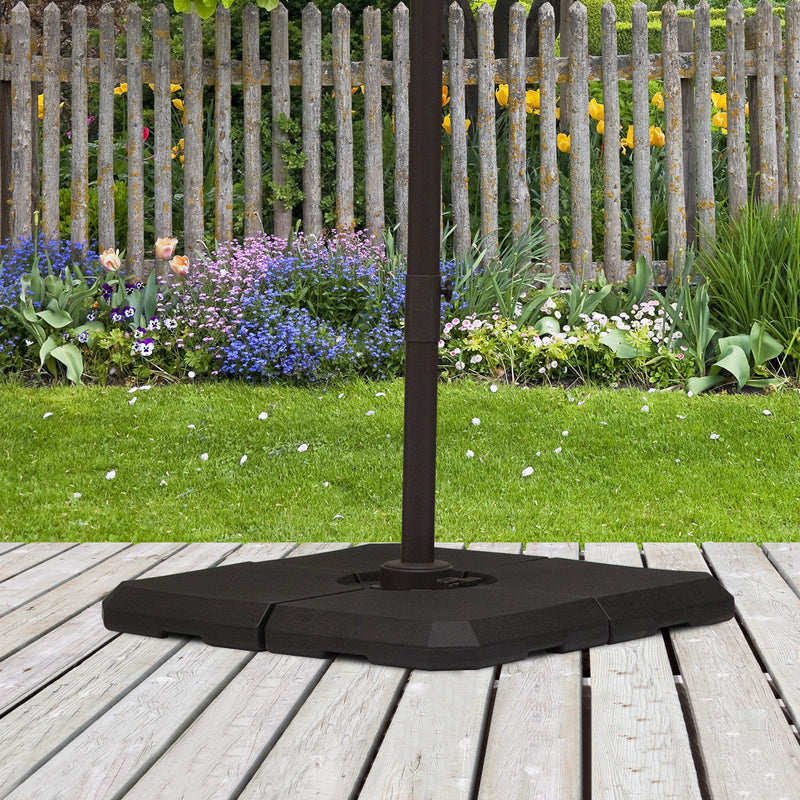Outsunny Set of Parasol Base Stand Weights for Cantilever Umbrella U