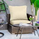 Outsunny Outdoor Seat and Back Cushion Set, Deep Seating Chair Cushion, Beige