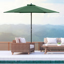 Outsunny 2.8m Patio Umbrella Parasol Outdoor Table Umbrella 6 Ribs Green