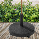 Outsunny 25kg Resin Patio Umbrella Base Parasol Stand Weight Deck W/ Wheels