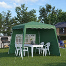 Outsunny 2.4 x 2.4m UV50+ Pop Up Gazebo Canopy Tent with Carry Bag, Green
