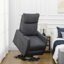 HOMCOM Power Lift Chair, Fabric Electric Recliner with Side Pocket, Grey