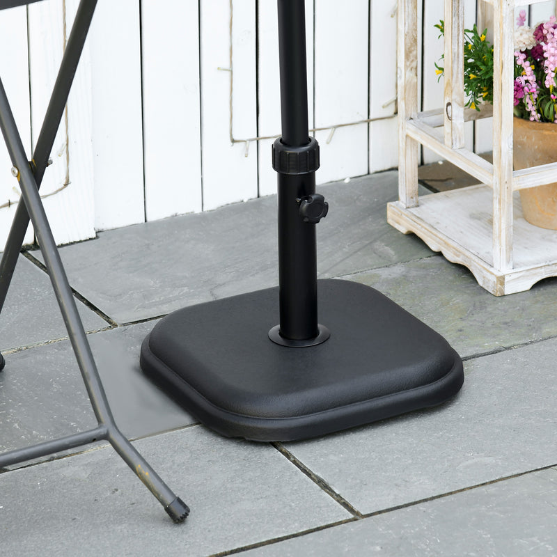 Outsunny 11kg Concrete Square Garden Parasol Base Holder for Table Umbrella