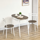 HOMCOM Dining Table and Chairs Set of 3, Oval Kitchen Table with 2 Chairs