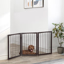 Pawhut Folding Pet Gate Fence Free Standing Child Safety Indoor Wood Durable