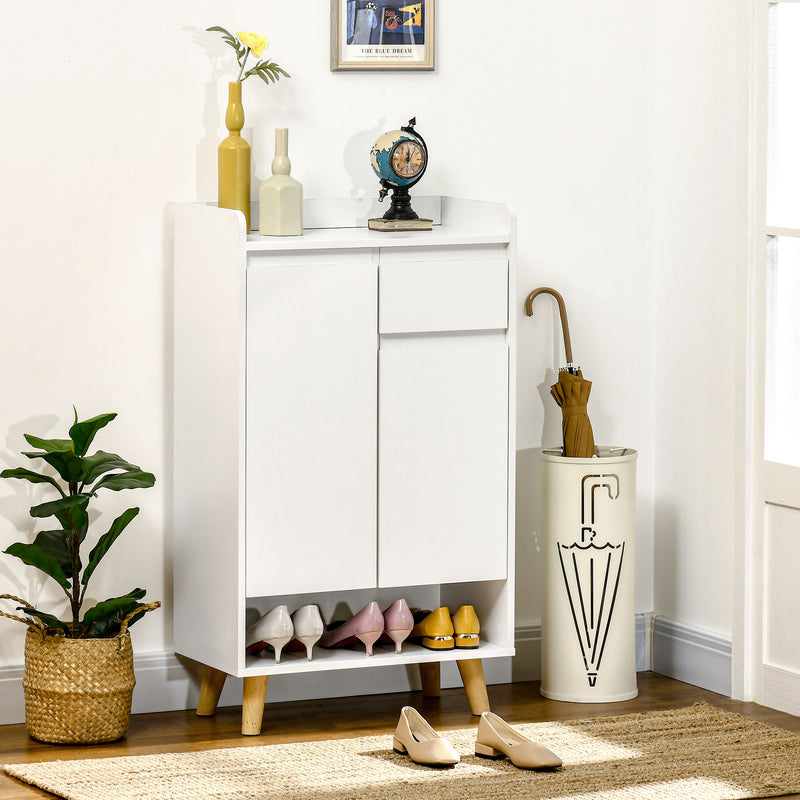 HOMCOM Sideboard Storage Cabinet, Accent Cupboard with Drawer for Hallway White