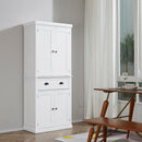 HOMCOM Freestanding Kitchen Storage Cabinet Drawers Cupboards Shelves White