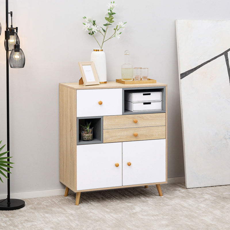 HOMCOM Modern Sideboard, Storage Cabinet, Free Standing Accent Cupboard