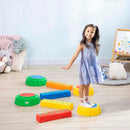 Outsunny Eight-Piece Kids Stepping Stones w/ Non-Slip Surface & Bottom, for Kids
