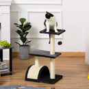 PawHut Cat Tree Activity Center w/ Scratching Posts Sisal Arc Hanging Ball Grey