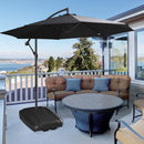 Outsunny 7kg Parasol Base  w/ Wheels Water and Sand, Up to 75kg Black