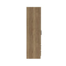 Buckingham Ready Assembled Wardrobe with 2 Doors, Drawers & Mirror - Natural Rustic Oak