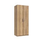 Buckingham Ready Assembled Wardrobe with 2 Doors - Natural Rustic Oak