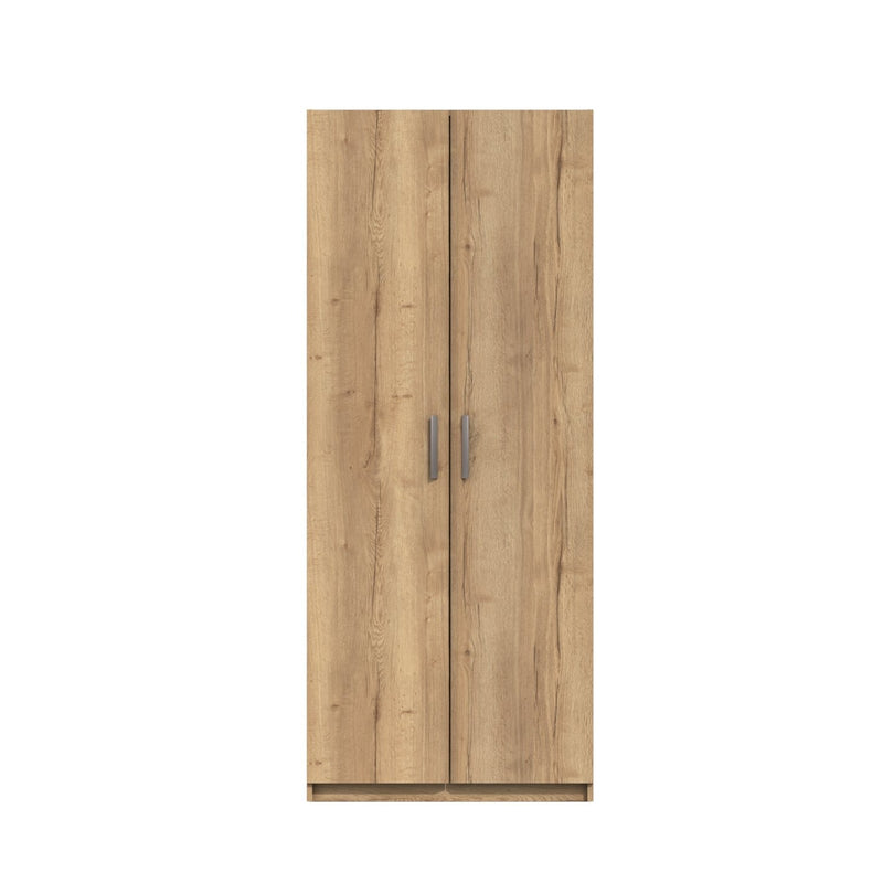 Buckingham Ready Assembled Wardrobe with 2 Doors - Natural Rustic Oak