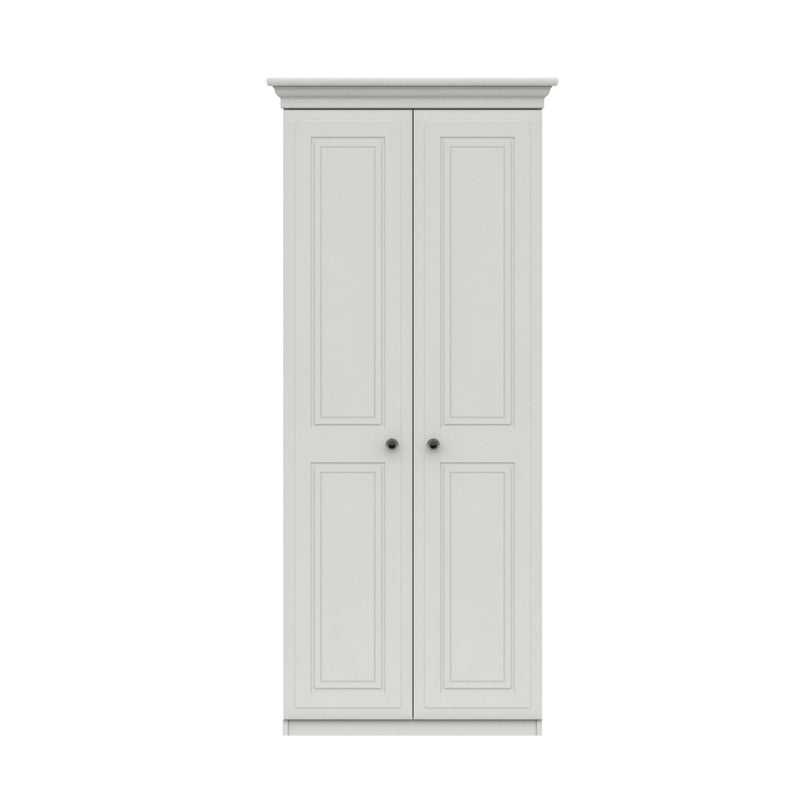 Bailey Ready Assembled Wardrobe with 2 Doors - White