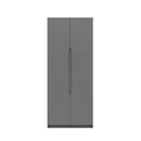 Balagio Ready Assembled Wardrobe with 2 Doors - Dusk Grey Gloss
