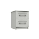 Chester Ready Assembled Bedside Table with 2 Drawers - White