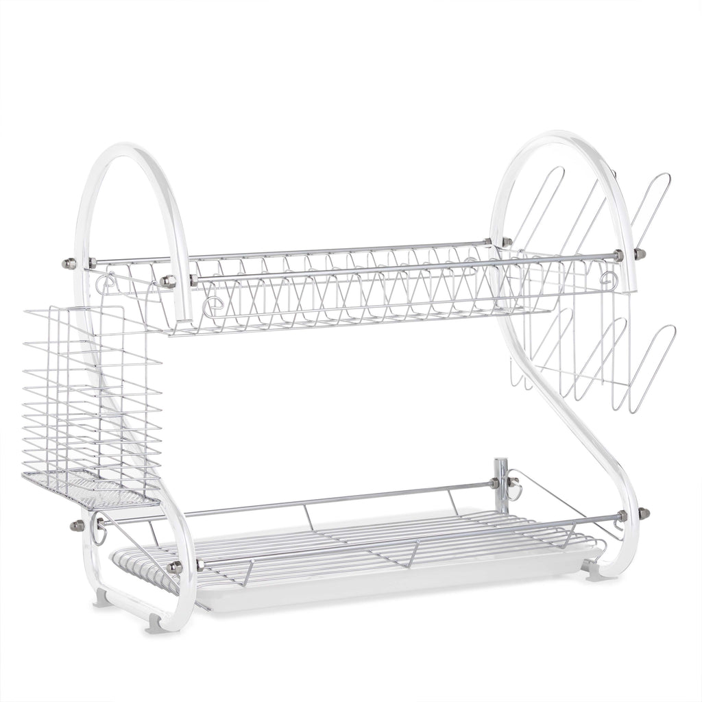 2 Tier Stainless Steel Dish Drying Rack with UK