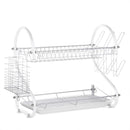 Lewis's Dish Drainer with 2 Tiers - White