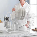 Lewis's 2 Tier Dish Drainer for Kitchen Sink - Chrome