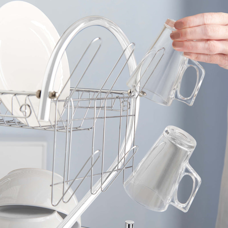 Lewis's Dish Drainer with 2 Tiers - White
