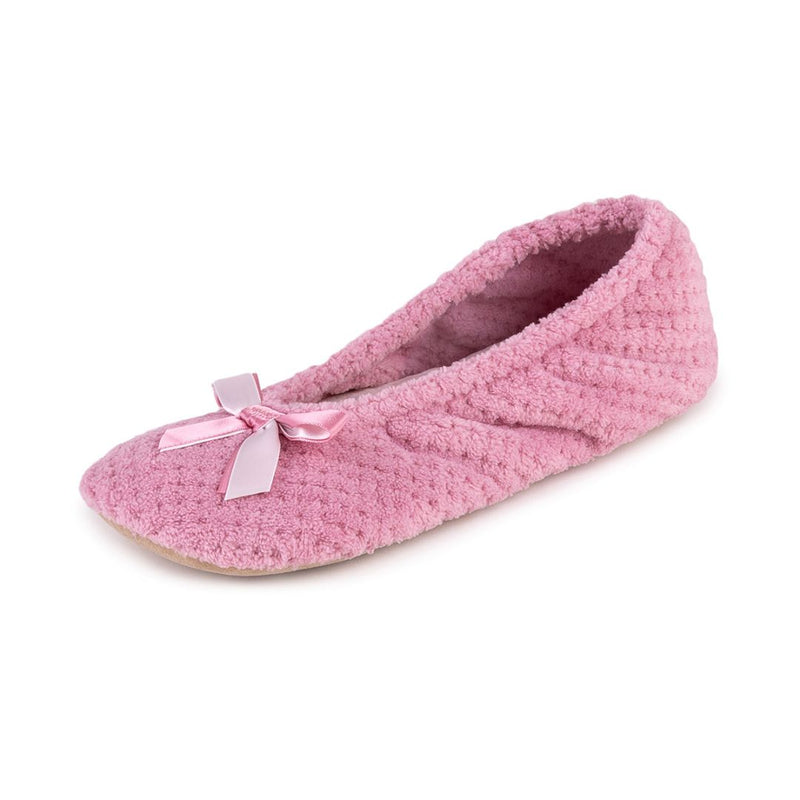 Totes  Terry Ballet Womens Slippers - Blush
