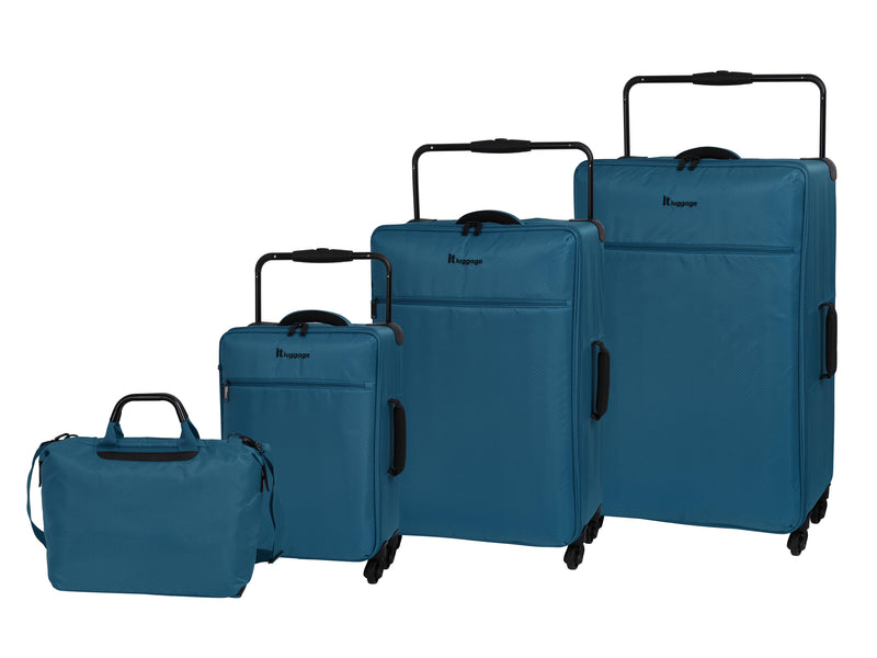 IT Worlds Lightest 4 Wheel Luggage- Moroccan Blue