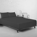Lewis's Easy Care Plain Dyed Bedding Sheet Range - Black