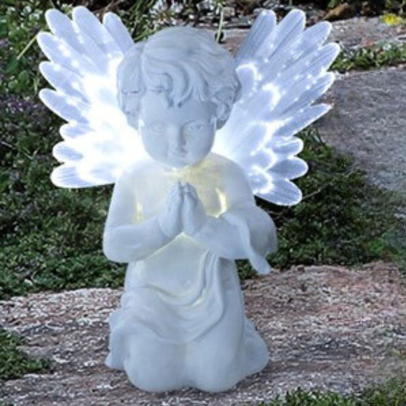 GardenKraft Solar LED Angel Light with Fibre Optic Wings