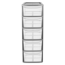 Clear Tower Drawer- 4 or 5 Drawer