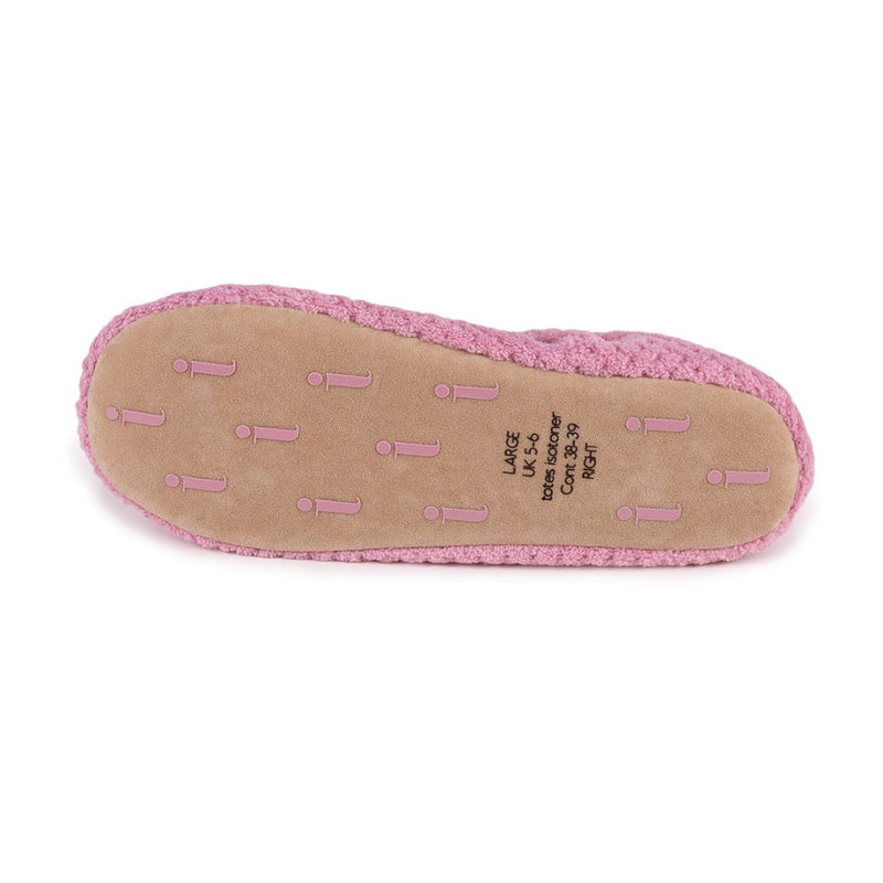 Totes  Terry Ballet Womens Slippers - Blush