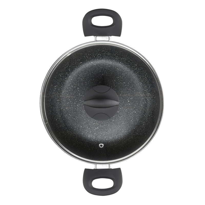 Sovereign Stone 24cm Scratch Resistant Easy Clean Non Stick Stockpot & Lid