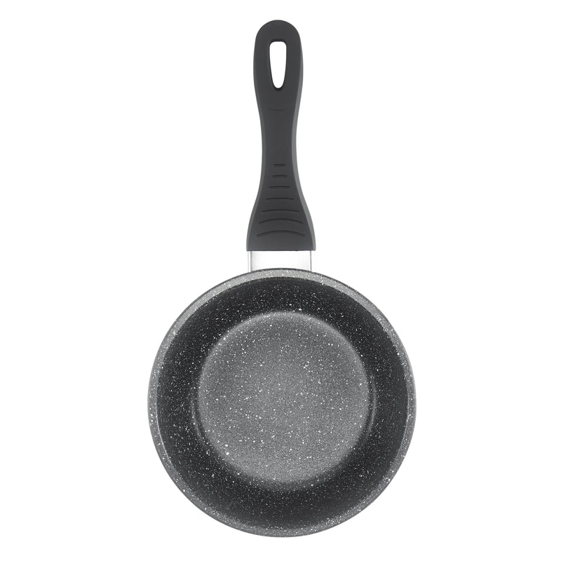 Sovereign Stone Non-Stick Milk Pan (16cm) Marble Effect Stainless Steel Saucepan