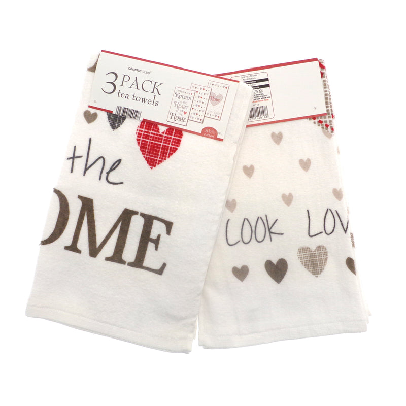 Country Club Tea Towels Pack of 3 - My Kitchen