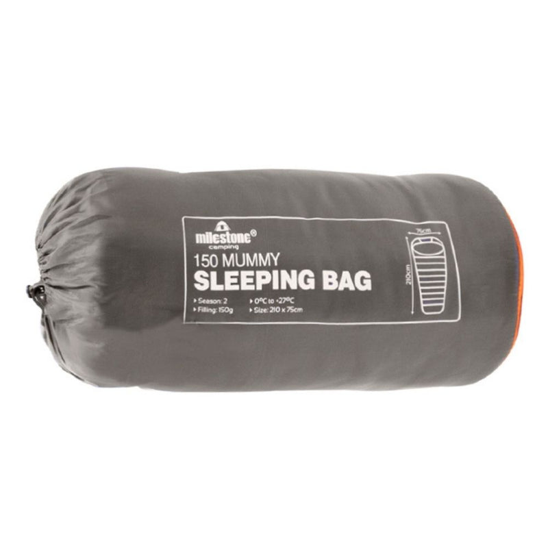 Milestone Mummy Sleeping Bag - Single - 2 Seasons