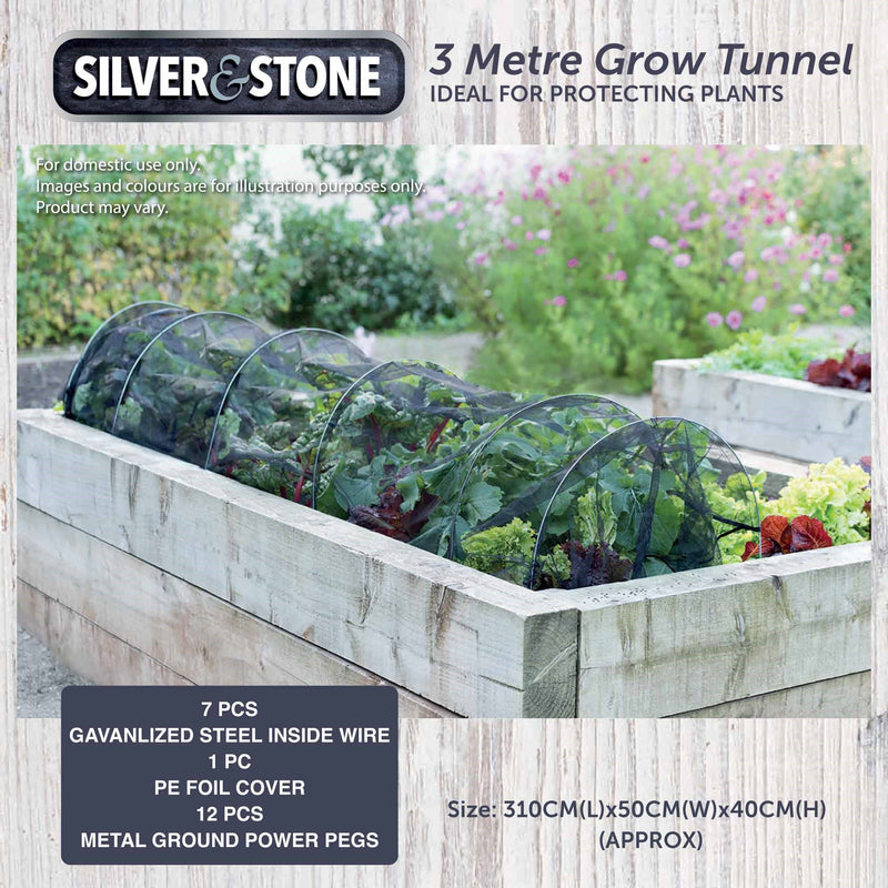 Silver & Stone Garden Creations Grow Tunnel 3m