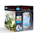 Quest Stainless Steel & Glass Colour Changing Jug Kettle 1.7L with LEDs - Silver