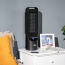 HOMCOM Ceramic Tower Indoor Space Heater with LED Display Oscillation Remote Control 12H Timer Tip-Over & Overheating Protection 1000W/2000W PTC Oscillating Tower Display