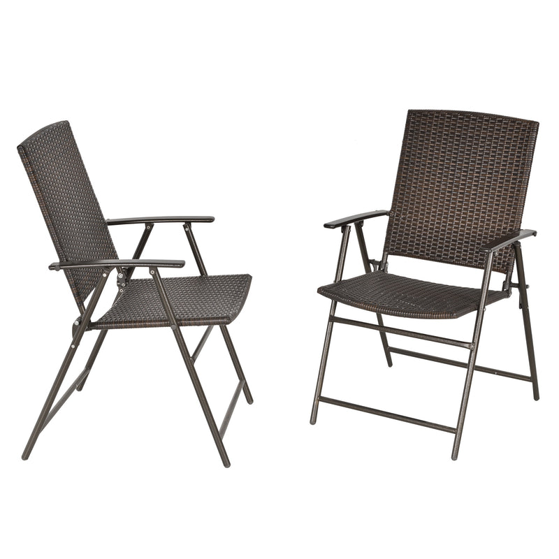 Outsunny-Rattan Dining Chair Set