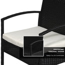 Outsunny 4 Pieces Outdoor PE Rattan Corner Sofa With Cushions - Black