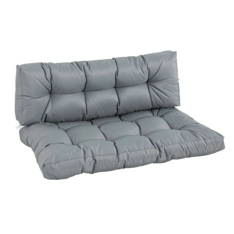 Outsunny-2 Piece Garden Pallet Padded Cushions - Grey