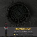 Inflatable Halloween Skinny Ghost in a Tall Hat, Blow-Up Outdoor LED Display for Garden