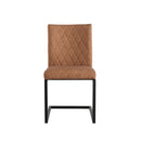 Pair of Darwen Diamond Stitch Dining Chair - Tan