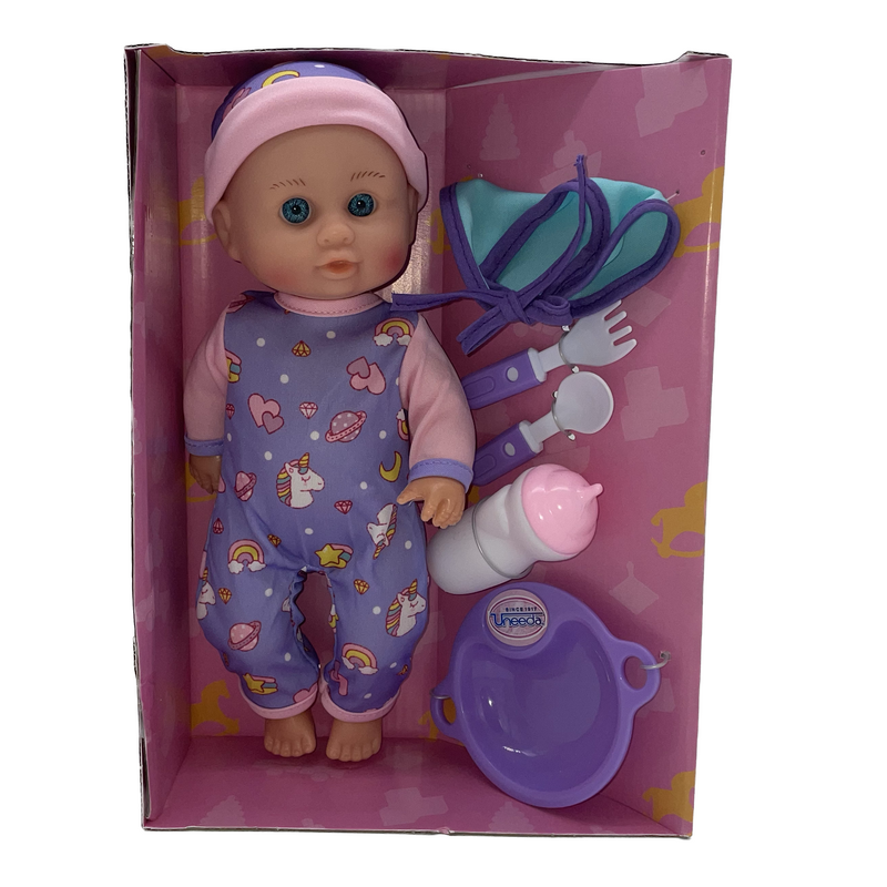 Uneeda Doll Baby Luv Doll Set Melissa 12" - Purple