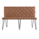 Darwen Studded Back Bench - Tan
