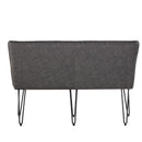 Darwen Studded Back Bench Set Grey