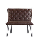 Darwen Studded Back Bench - Brown