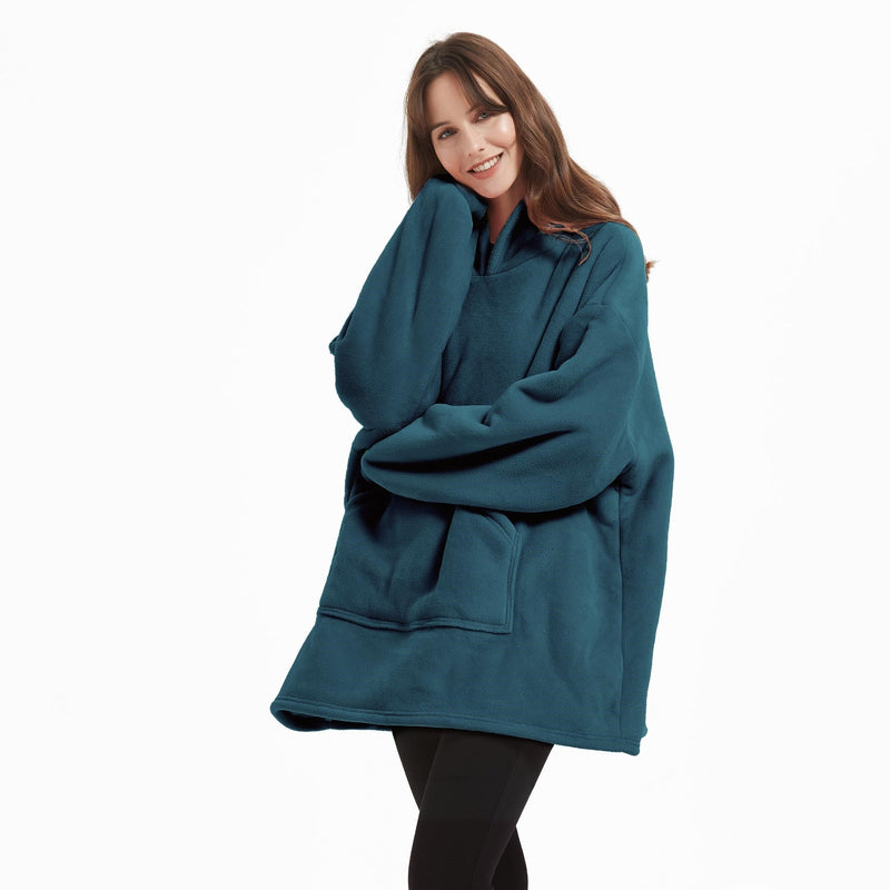 Lewis's Sherpa Fleece Lined Hooded Throw - 5 Colours