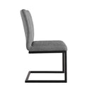 Pair of Darwen Diamond Stitch Dining Chair - Grey