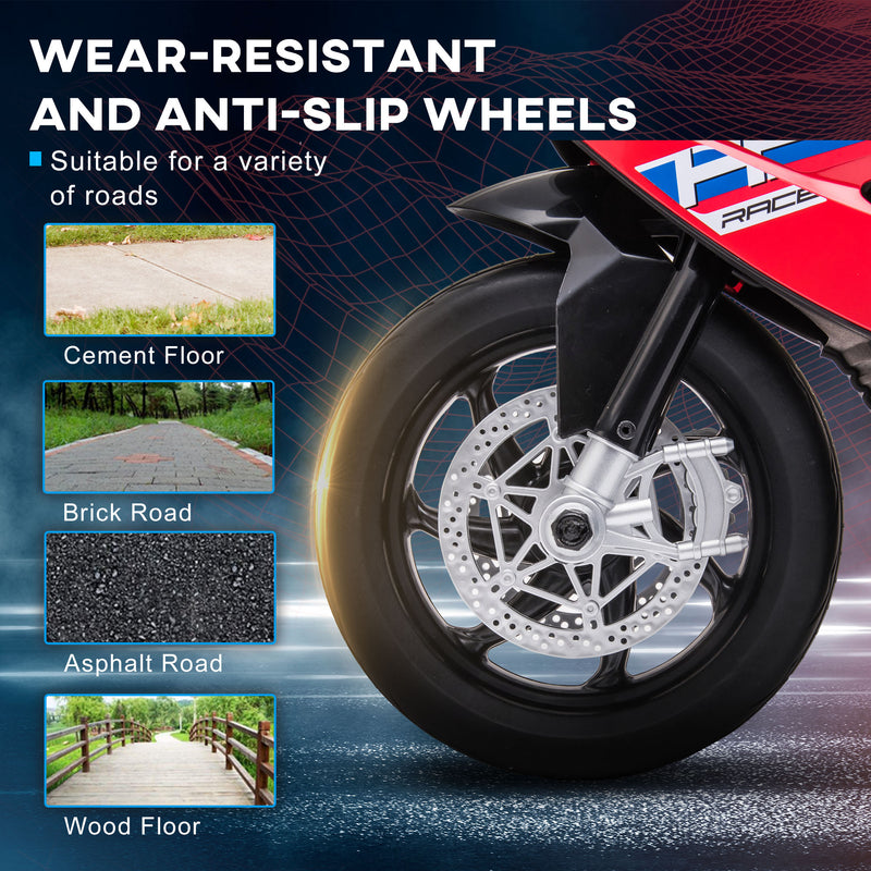 HOMCOM Kids Electric Ride On Motorcycle Bike BMW HP4 6V - Red